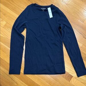 J. Crew Navy Long Sleeve Crewneck Tee